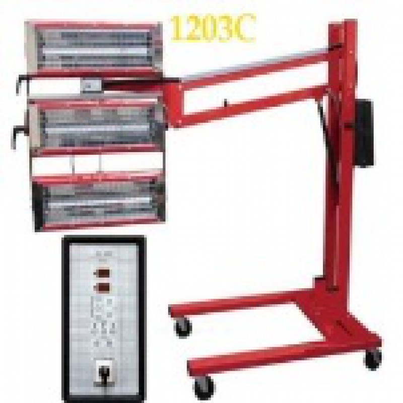 Đèn sấy hống ngoại sóng ngắn 3000W di động, 3 bóng