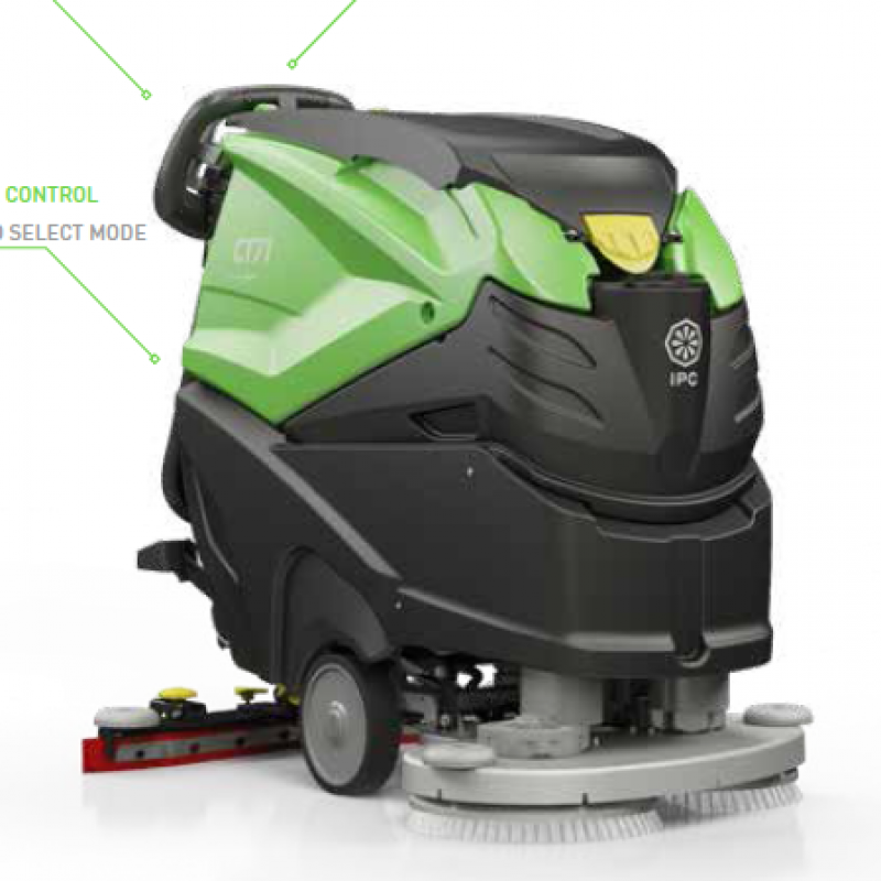 Máy chà sàn liên hợp đẩy tay hoạt động ắc quy, 2475 m2/h