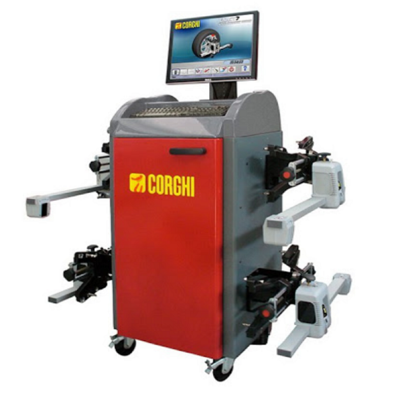 Thiết bị kiểm tra góc đặt bánh xe công nghệ CCD 8 cảm biến dùng cho xe con (màu đỏ)