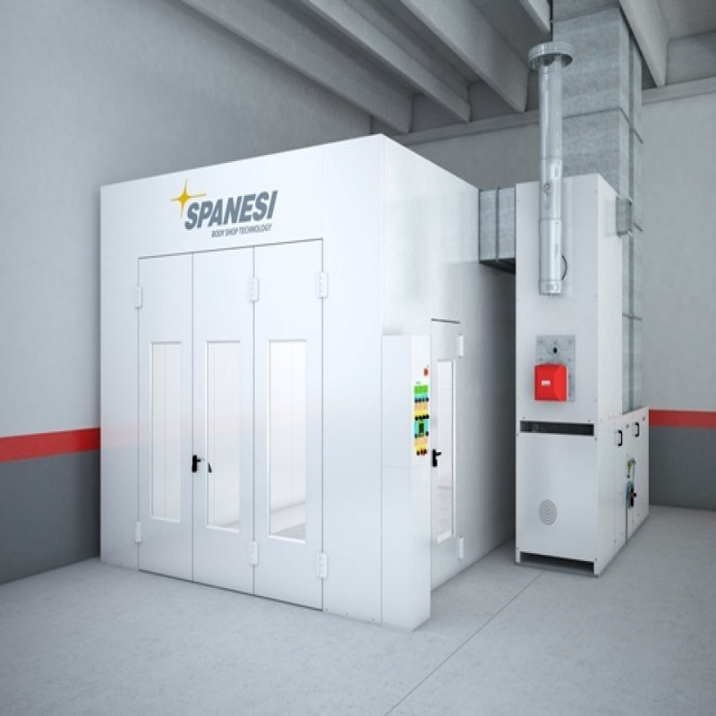 Phòng sơn sấy xe con gốc nước và gốc dầu 7 x 4 x 2.7m, đầu đốt 340Kw, 34000m3/h