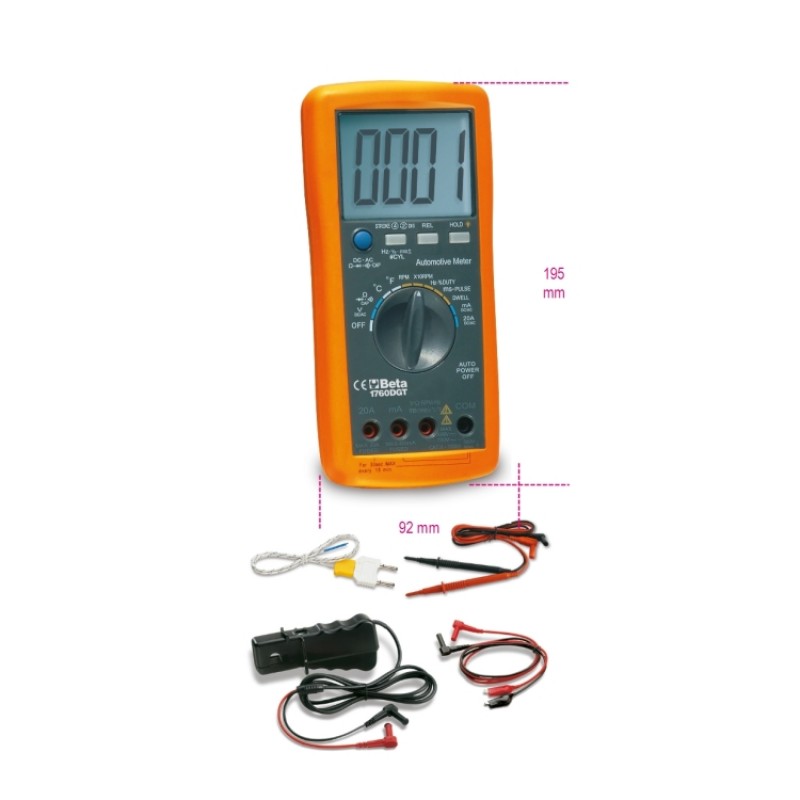 Đồng Hồ vạn năng, 400mV-4/40/400 / 1000V, 40 / 400mA-4 / 20A, RPM