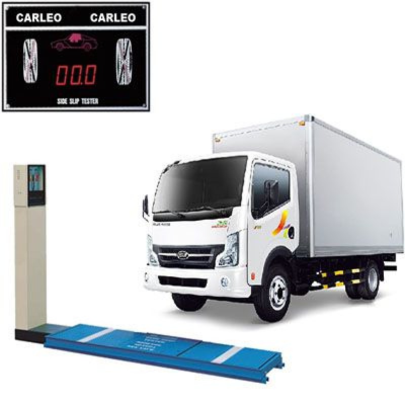 Bệ kiểm tra trượt ngang xe tải, bus tải trọng 10 tấn (Màu ghi xám RAL7046 - Có giá đỡ màn hình)