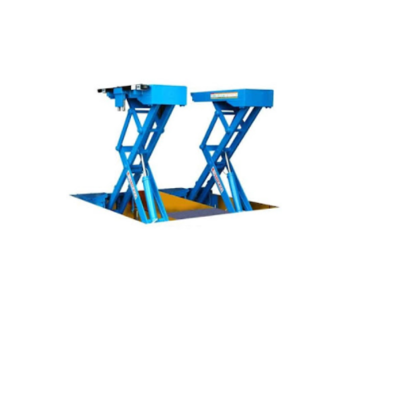 Cầu nâng cắt kéo nâng bụng loại 3.5 tấn, (màu xanh RAL5002) Có tay cầu SUV